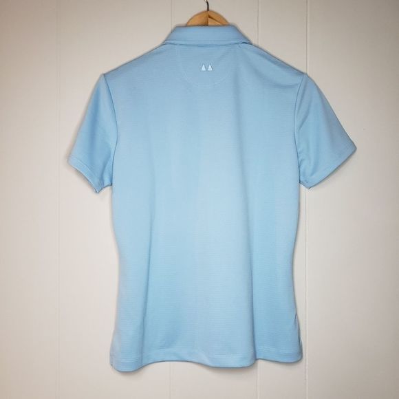 3 for $25 New Greg Norman Woman's Collection Blue Golf Shirt UPF +50 Medium - Picture 7 of 11